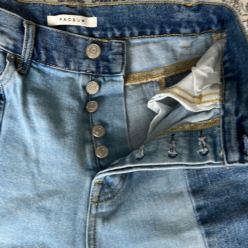 PacSun Two Panel High Waisted Straight Leg Jeans - Picture 5 of 9